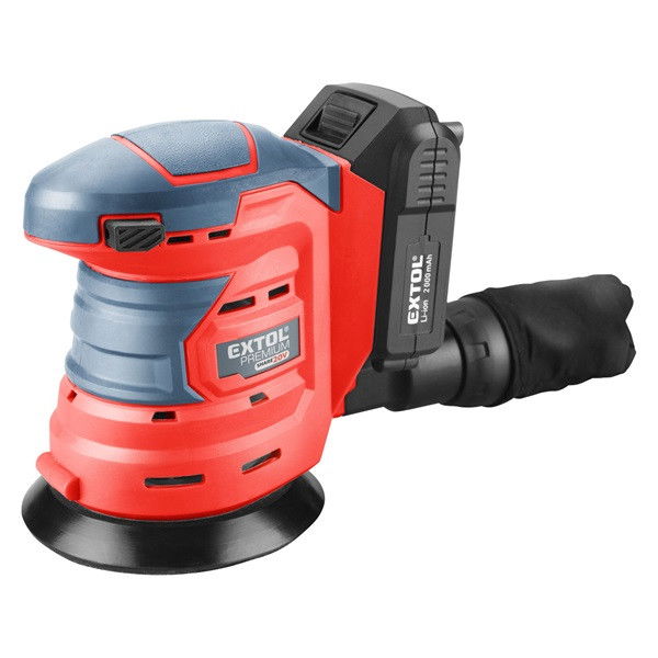 Extol 8891846 akkumulátoros excentercsiszoló (1 x 2.0 Ah Li-ion akkuval) termék fő termékképe