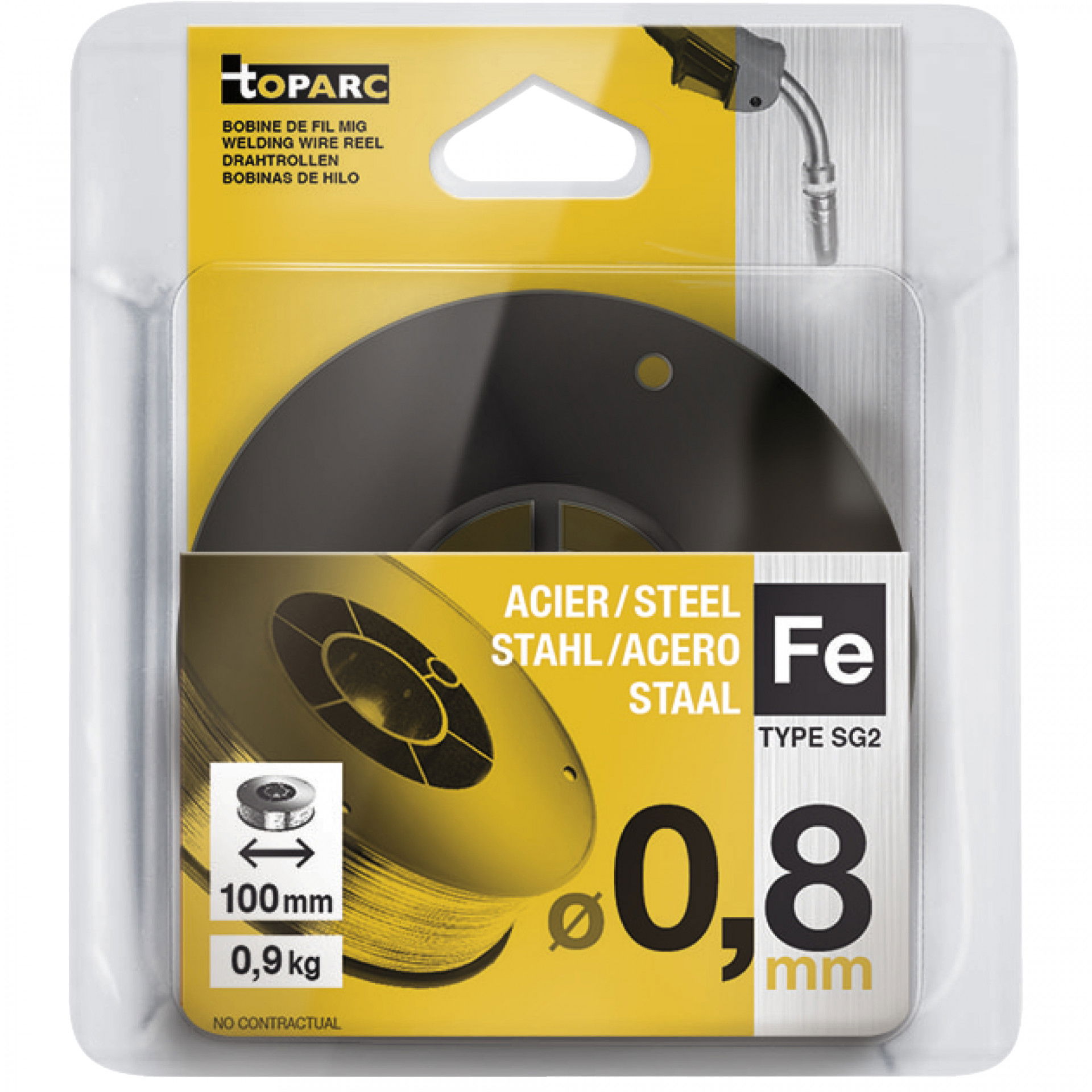GYS Rezezett acél (SG2) hegesztő huzal, 0.8 mm, 0.9 kg/tekercs termék fő termékképe