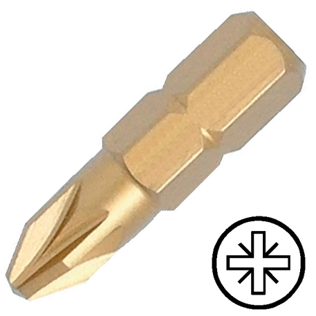 KENNEDY No.1 Pozidriv titán csavarhúzó bit 1/4" hatszög illesztéssel, 25 mm termék fő termékképe