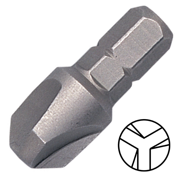 KENNEDY No.1 Tri-Wing csavarbehajtó bit 1/4" hatszög illesztéssel, 25 mm termék fő termékképe