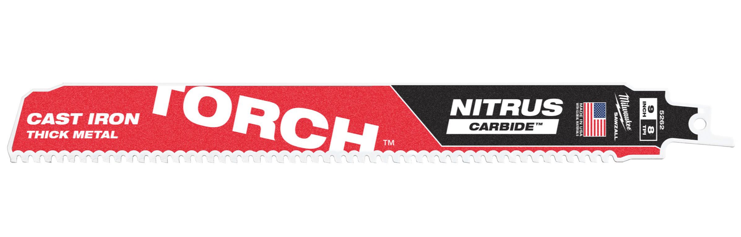 Milwaukee Heavy Duty TORCH™ NITRUS CARBIDE™ keményfém fogazatú szablyafűrészlap fémhez, 230 mm, 8 TPi termék fő termékképe
