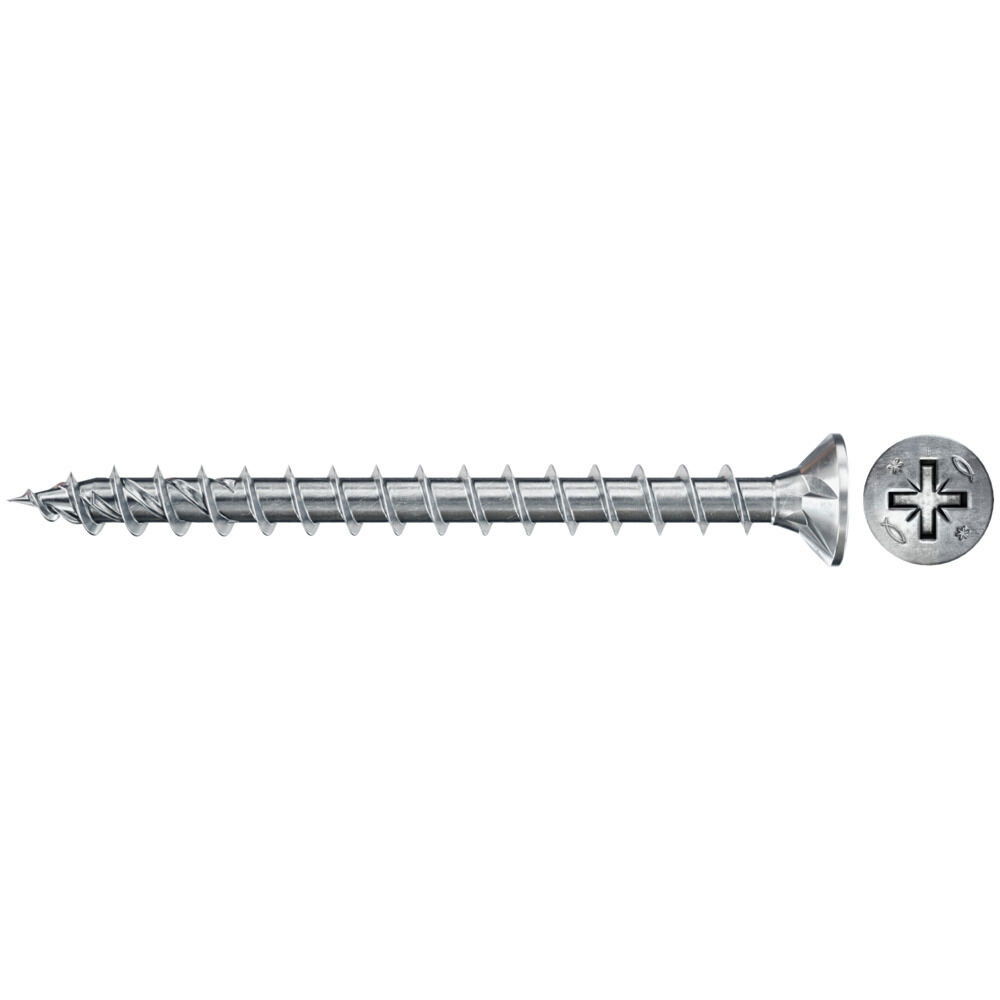 Fischer FPF II CZF 3.5 x 12 BC 1000 süllyesztett fejű, kékre horganyzott végigmenetes csavar, PZ behajtással, 1000 db/csomag termék fő termékképe