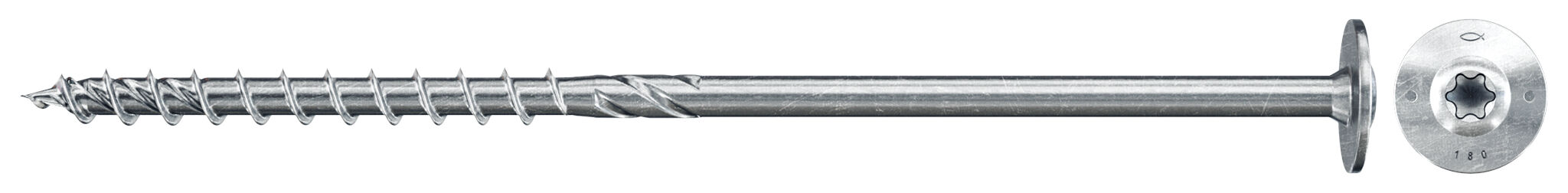 Fischer PowerFast FPF II WTP 8.0 x 240 BC 50 lapos fejű, részmenetes szerkezetépítő csavar TX behajtással, 50 db/csomag termék fő termékképe